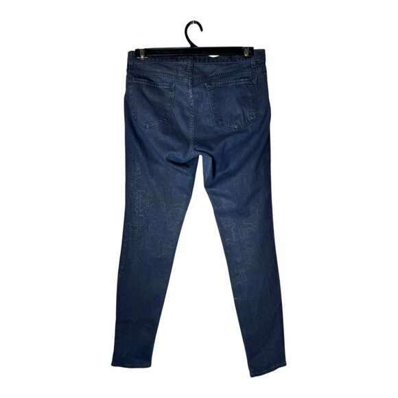 J Brand Jeans Women‎ 30 Blue Indigo Boa Denim Super Skinny Snakeskin Embossed - Picture 3 of 12